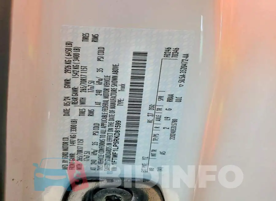 1FTMF1LP5RKD81599 Photo# 12