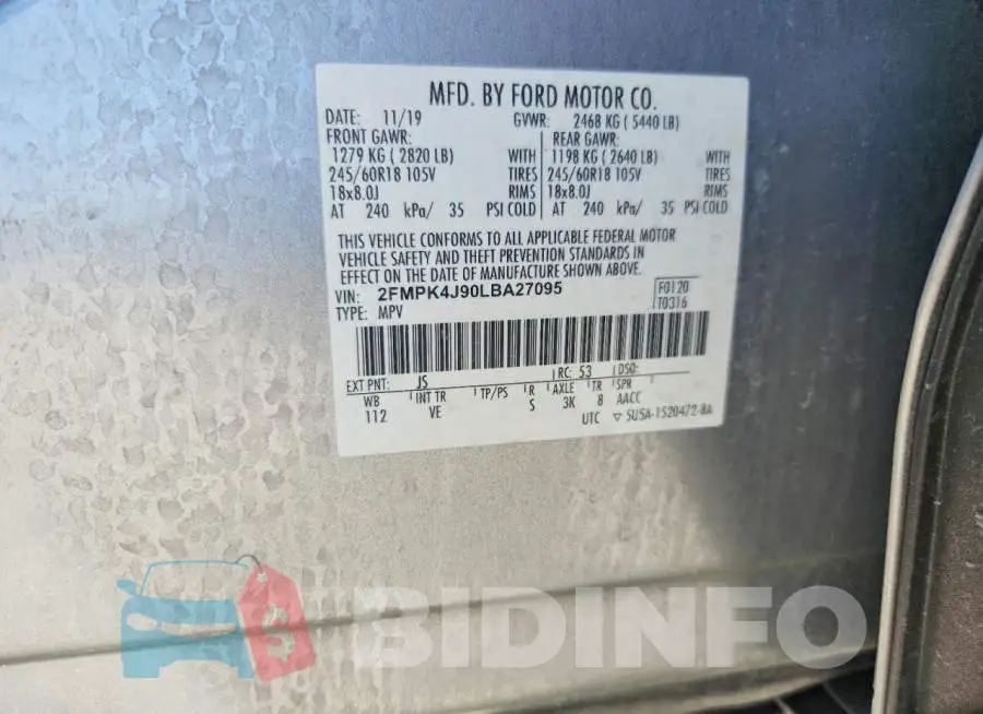 2FMPK4J90LBA27095 Photo# 13