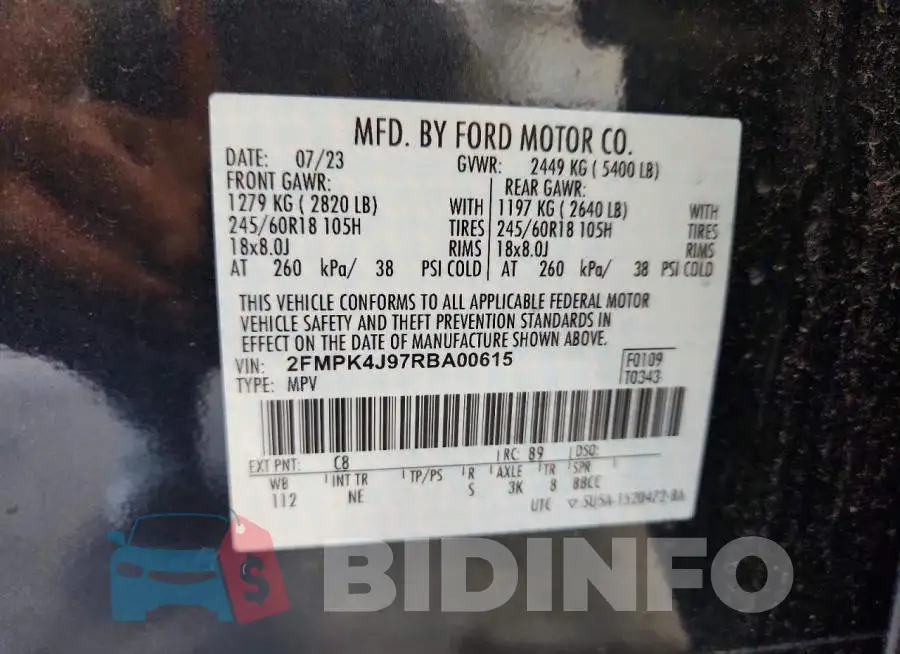 2FMPK4J97RBA00615 Photo# 13