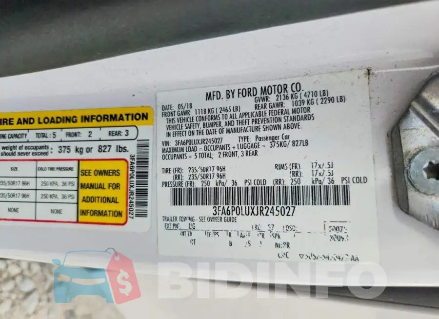 3FA6P0LUXJR245027 Photo# 12
