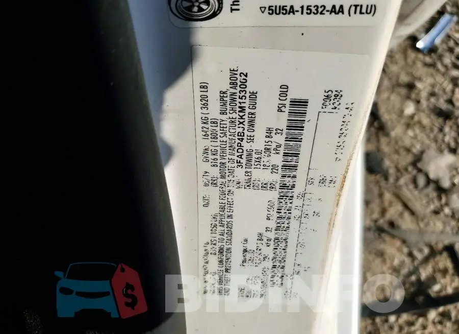 3FADP4BJXKM153002 Photo# 12