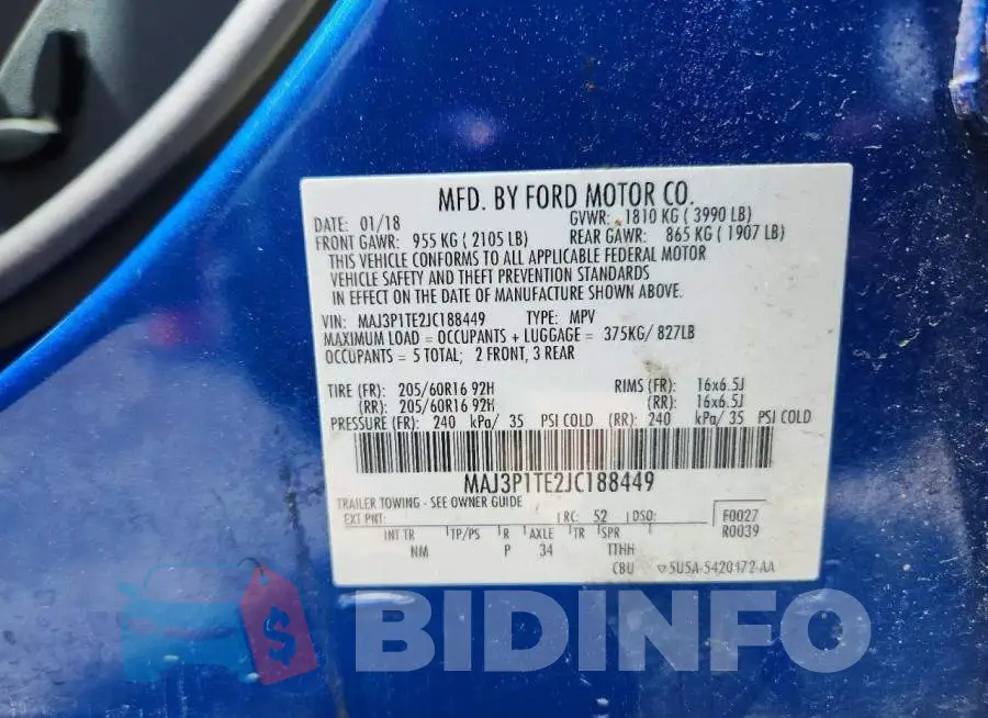 MAJ3P1TE2JC188449 Photo# 12