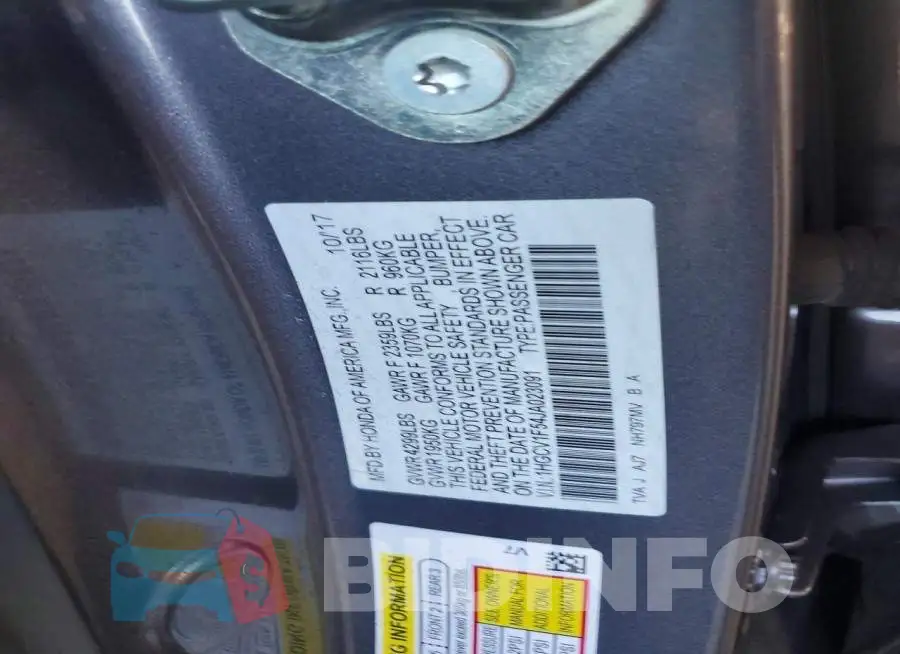 1HGCV1F54JA023091 Photo# 12