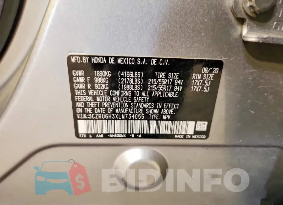 3CZRU6H3XLM734055 Photo# 13