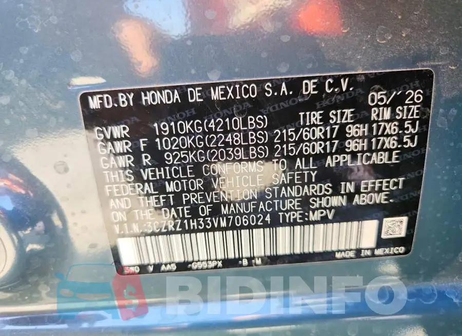 3CZRZ1H33VM706024 Photo# 13