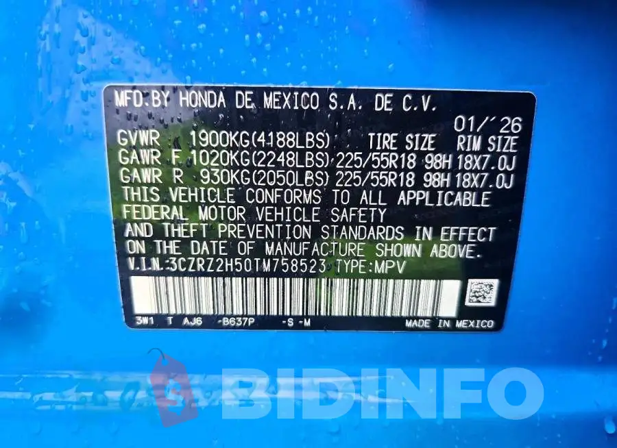 3CZRZ2H50TM758523 Photo# 12