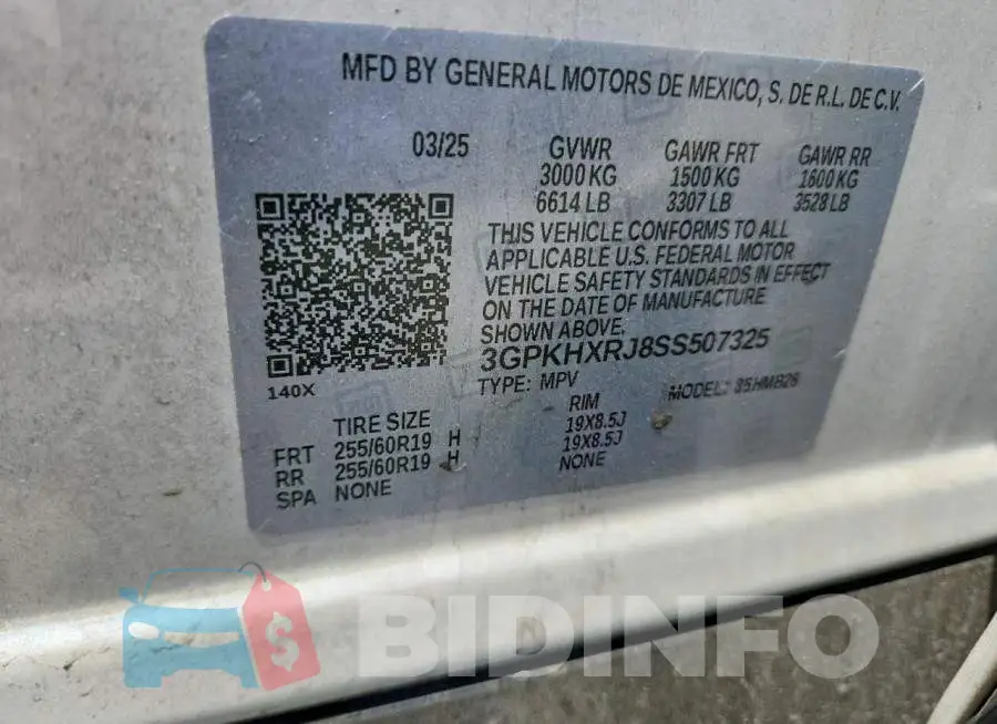 3GPKHXRJ8SS507325 Photo# 14