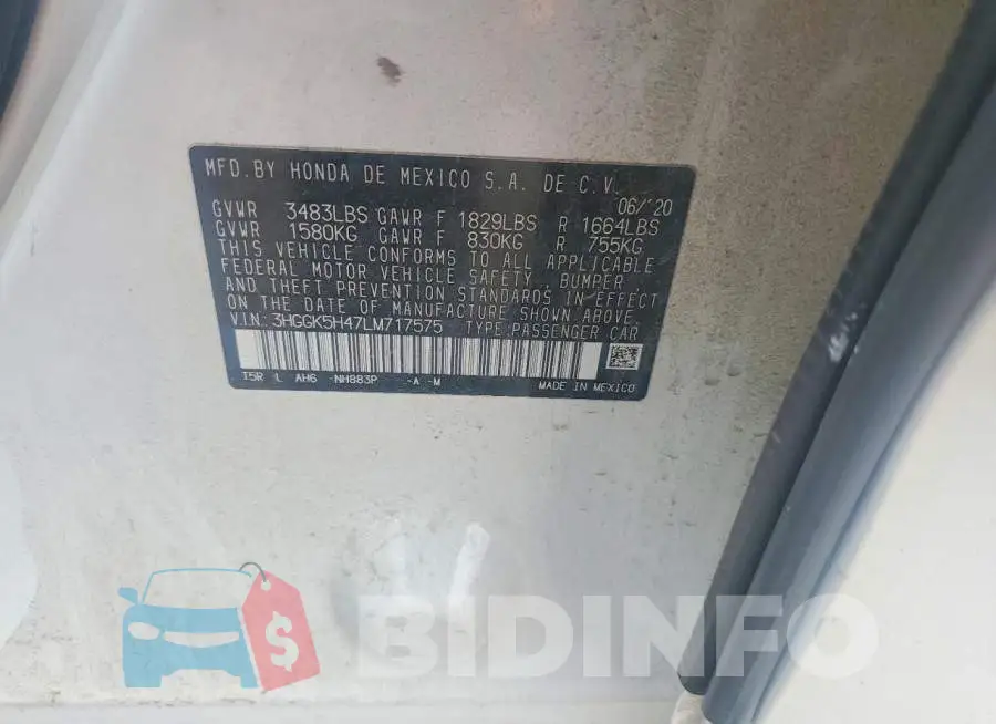 3HGGK5H47LM717575 Photo# 12