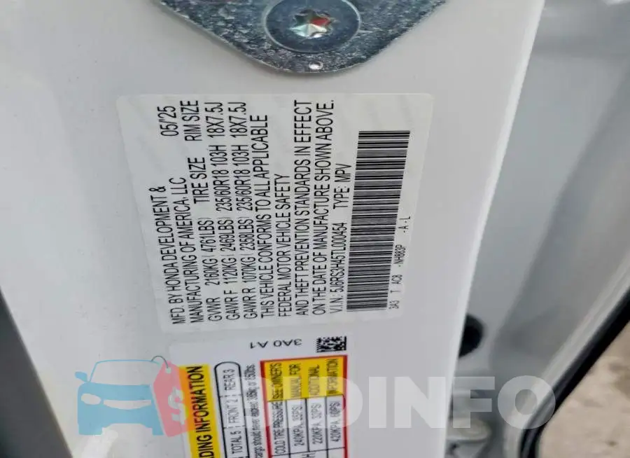 5J6RS3H45TL000454 Photo# 12