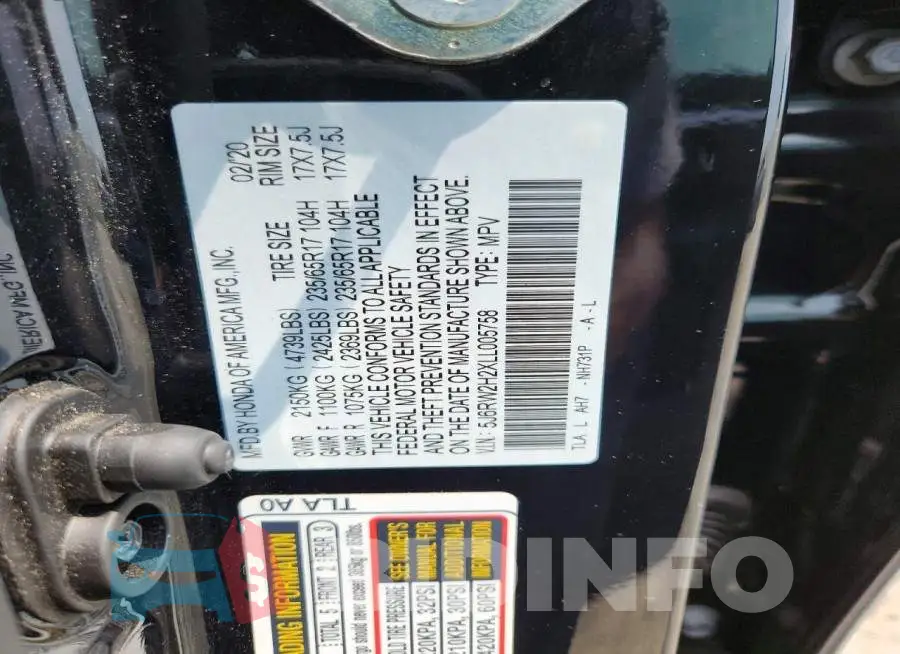 5J6RW2H2XLL005758 Photo# 14