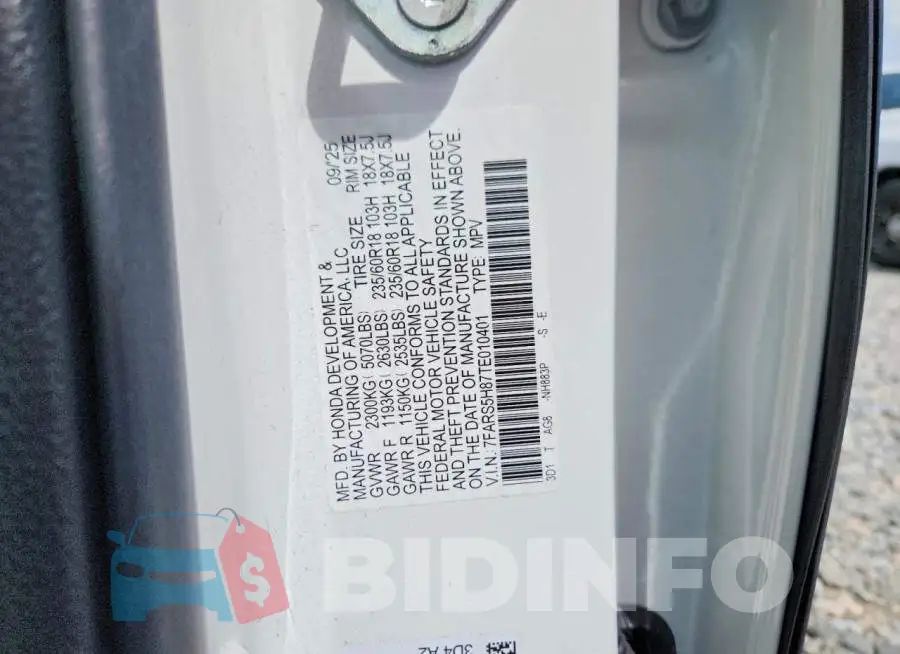 7FARS5H87TE010401 Photo# 14