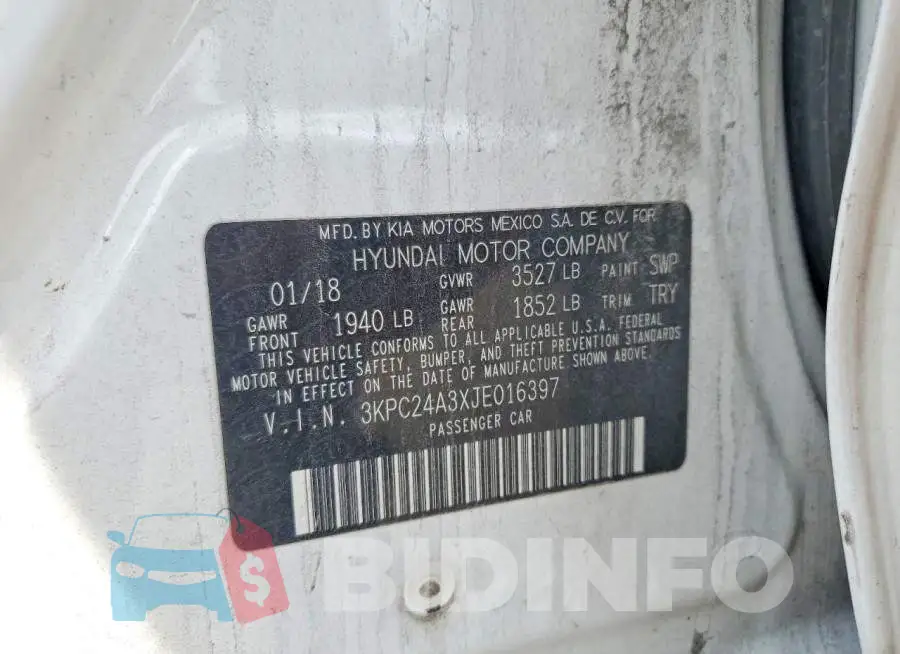 3KPC24A3XJE016397 Photo# 12