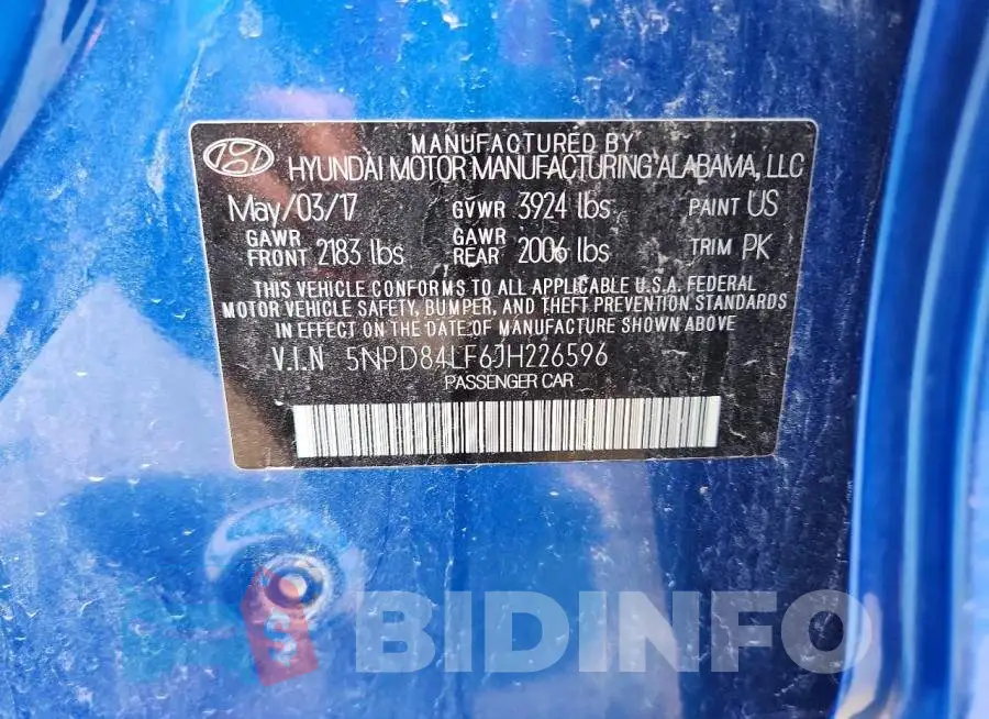 5NPD84LF6JH226596 Photo# 12