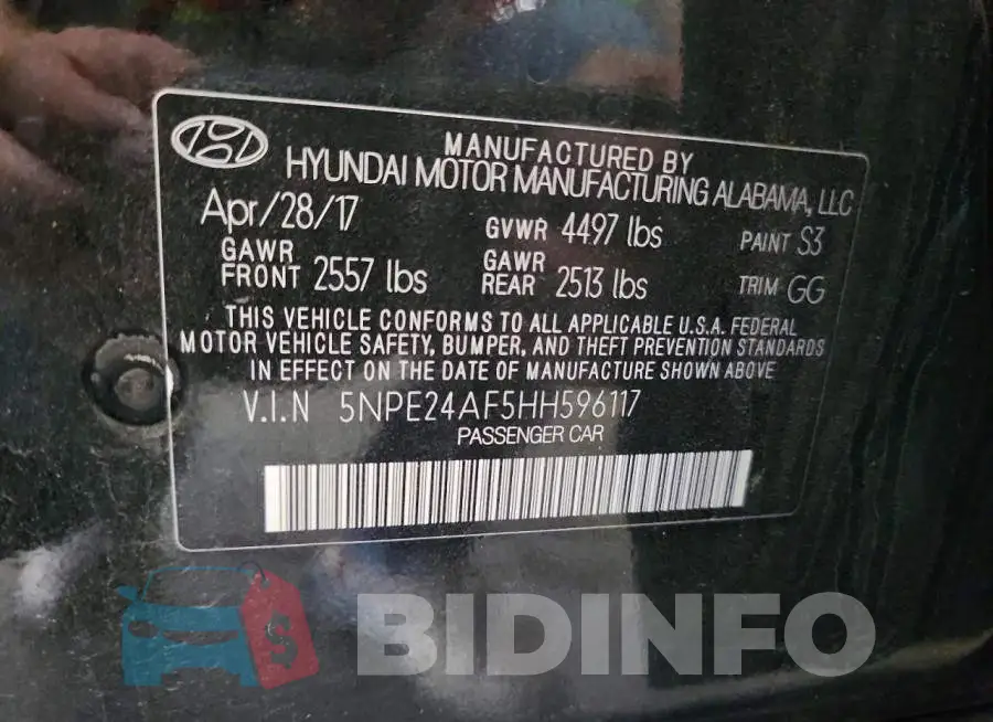 5NPE24AF5HH596117 Photo# 13