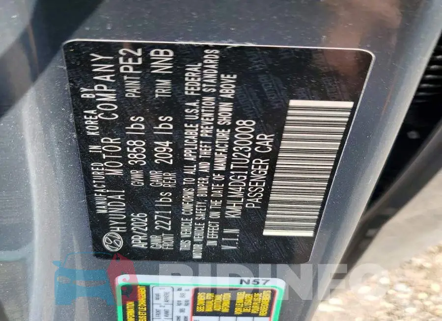 KMHLM4DG1TU230008 Photo# 12
