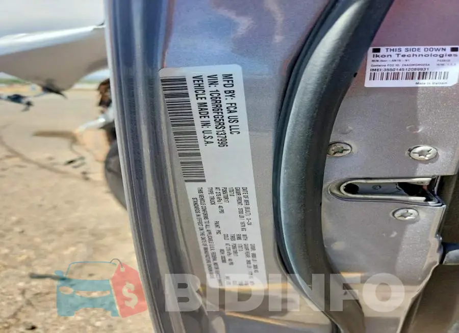 1C6RR6FG5RS137996 Photo# 12