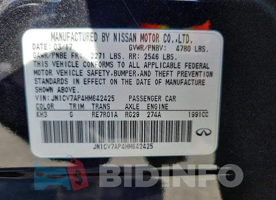 JN1CV7AP4HM642425 Photo# 12