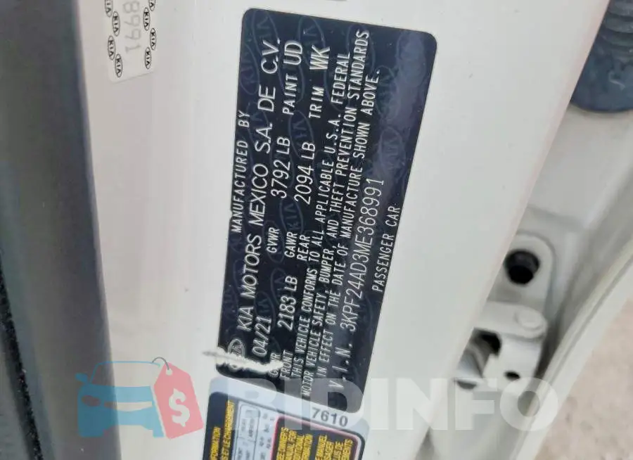 3KPF24AD3ME368991 Photo# 12