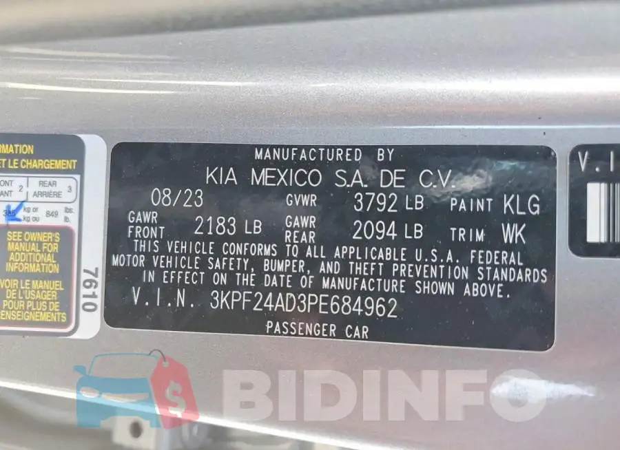 3KPF24AD3PE684962 Photo# 12
