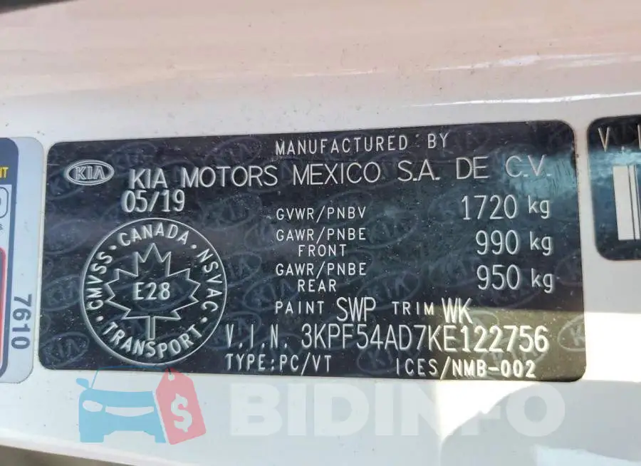 3KPF54AD7KE122756 Photo# 12
