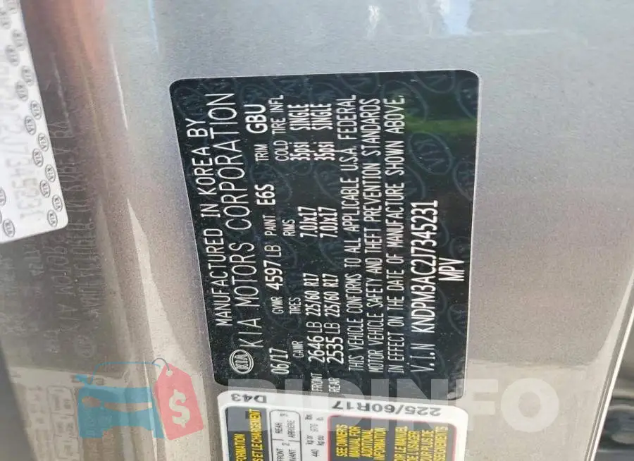 KNDPM3AC2J7345231 Photo# 13