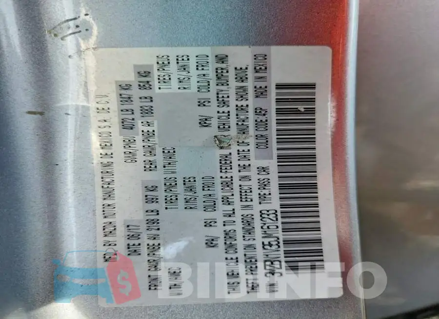 3MZBN1V35JM161233 Photo# 12
