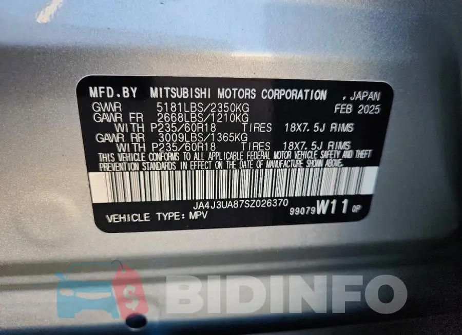 JA4J3UA87SZ026370 Photo# 13