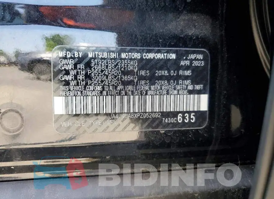 JA4J4UA8XPZ052692 Photo# 13