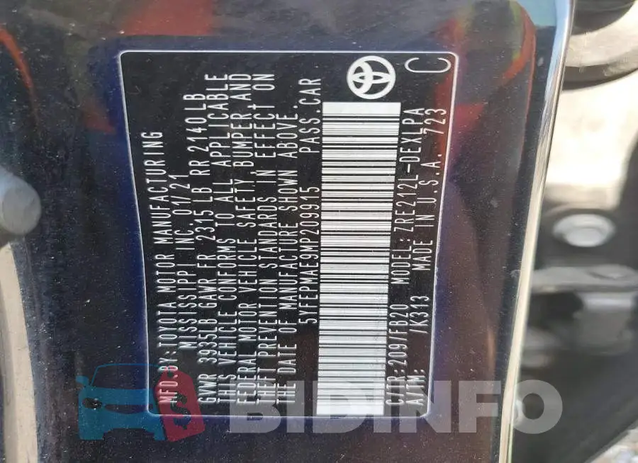 5YFEPMAE9MP209915 Photo# 12