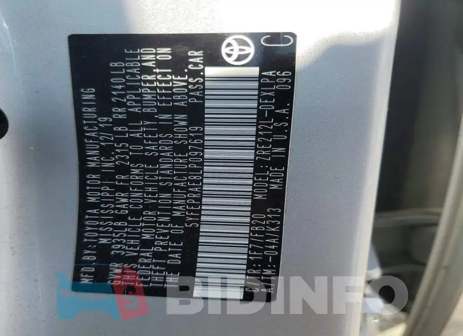 5YFEPRAE8LP097619 Photo# 12