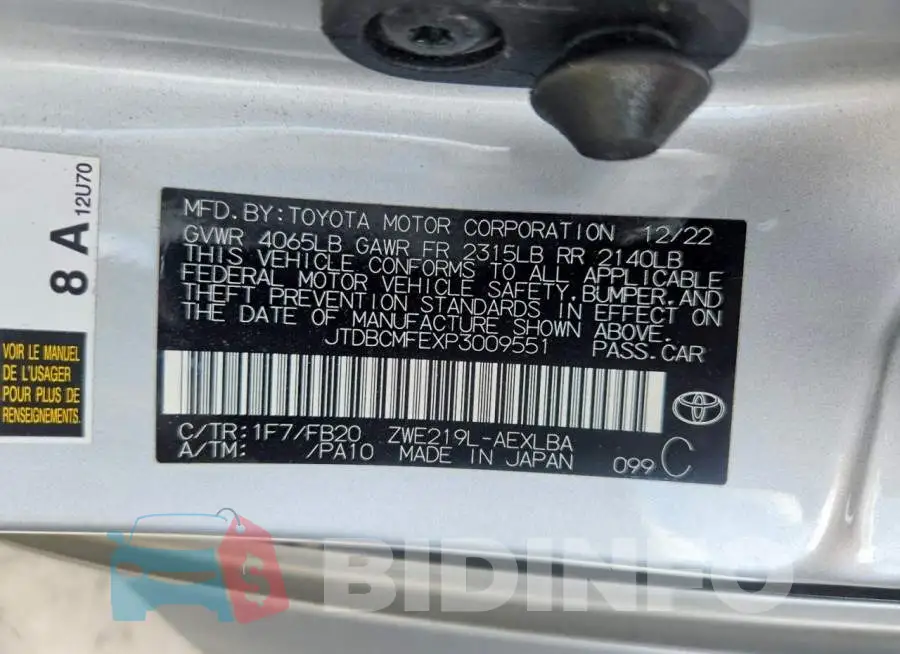 JTDBCMFEXP3009551 Photo# 13