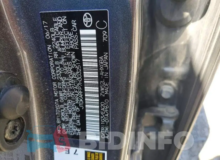 JTDKARFP7H3032517 Photo# 13
