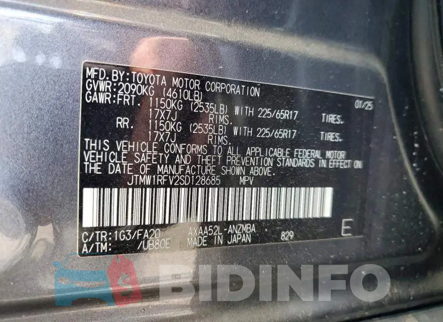 JTMW1RFV2SD128685 Photo# 14