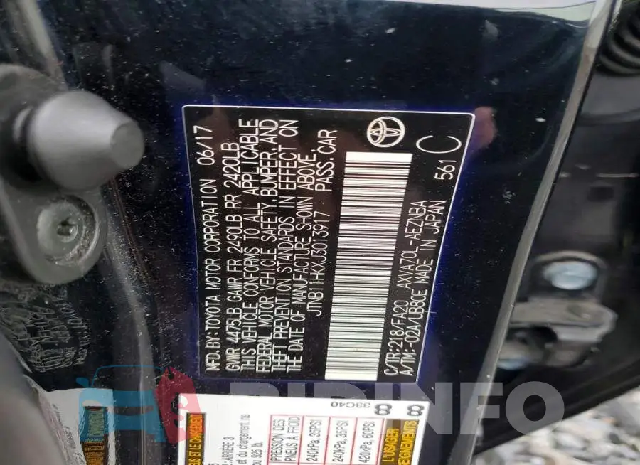 JTNB11HKXJ3013917 Photo# 12