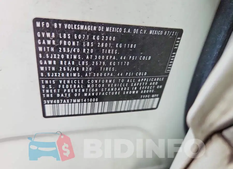 3VV4B7AX7MM141006 Photo# 13