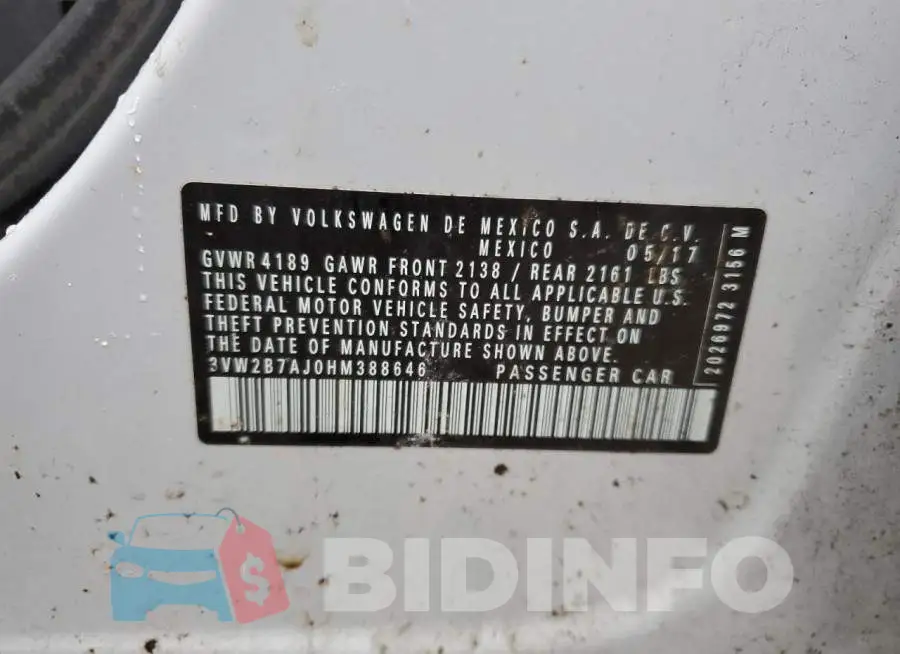 3VW2B7AJ0HM388646 Photo# 12
