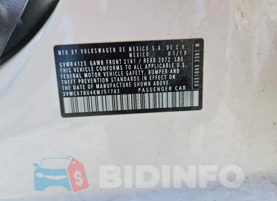 3VWC57BU4KM151783 Photo# 13