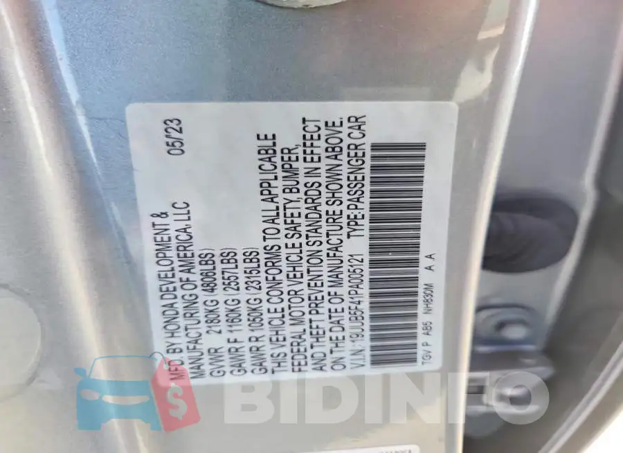 19UUB5F41PA005121 Photo# 12