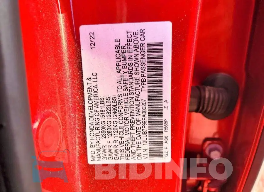 19UUB7F99PA000207 Photo# 12