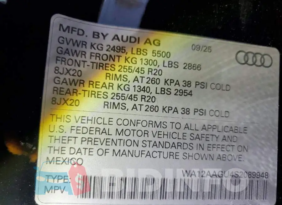 WA12AAGU4S2089948 Photo# 14