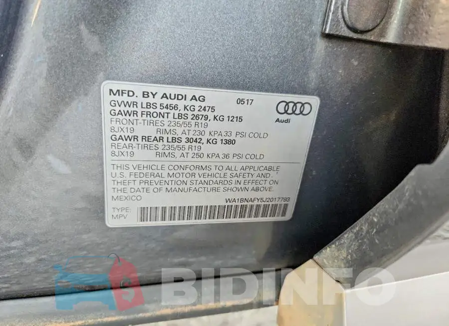 WA1BNAFY5J2017793 Photo# 14