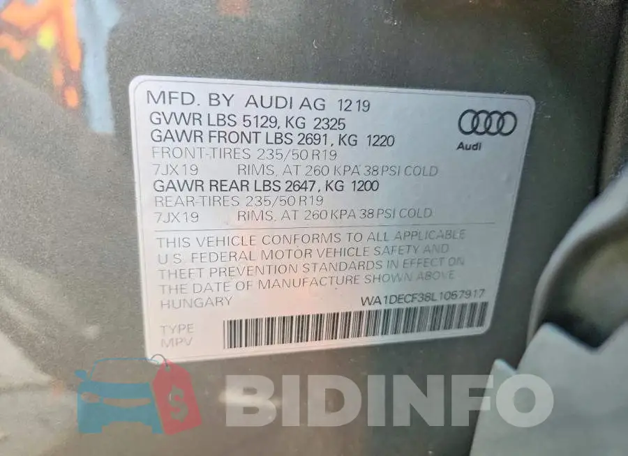 WA1DECF38L1057917 Photo# 13