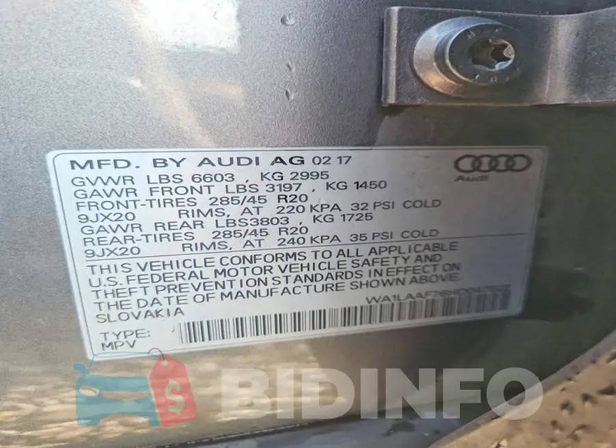WA1LAAF76HD047522 Photo# 12
