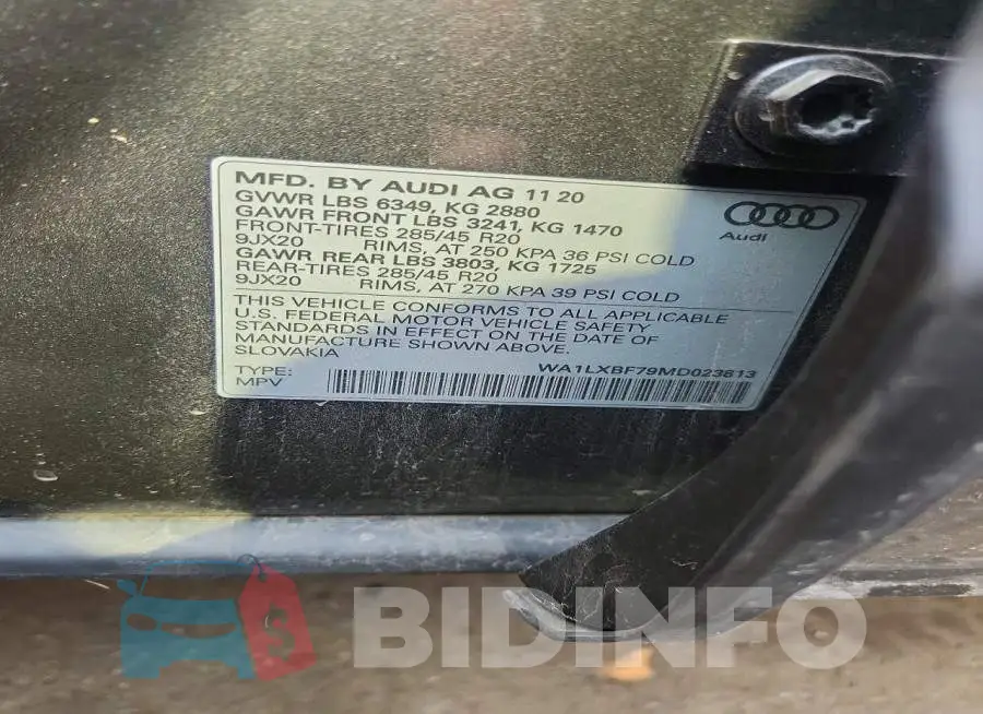 WA1LXBF79MD023813 Photo# 13