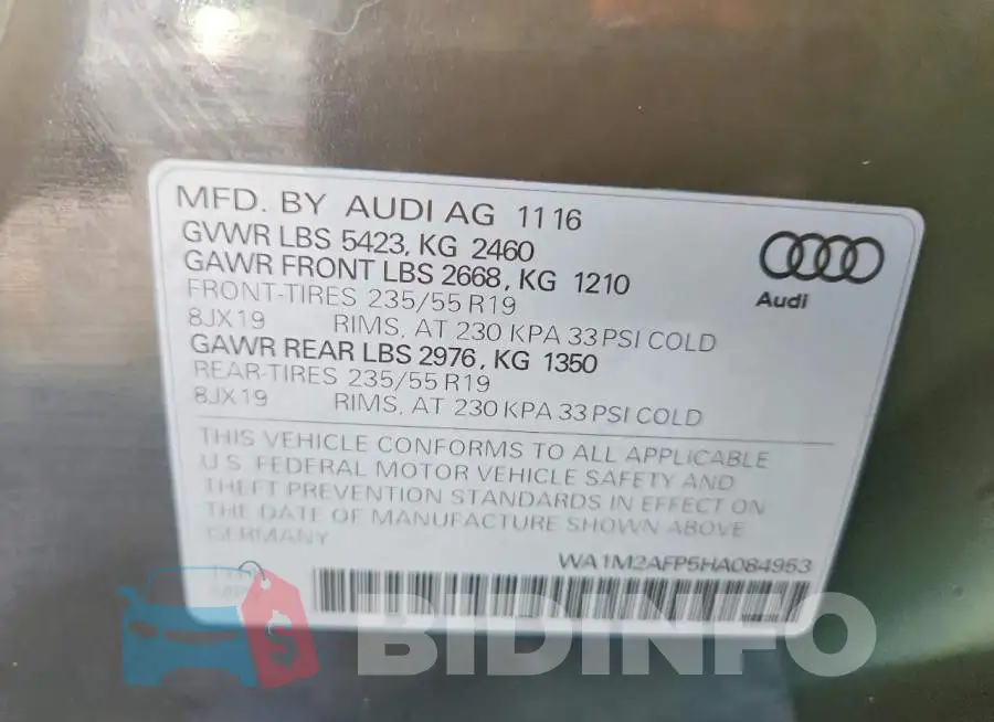 WA1M2AFP5HA084953 Photo# 14