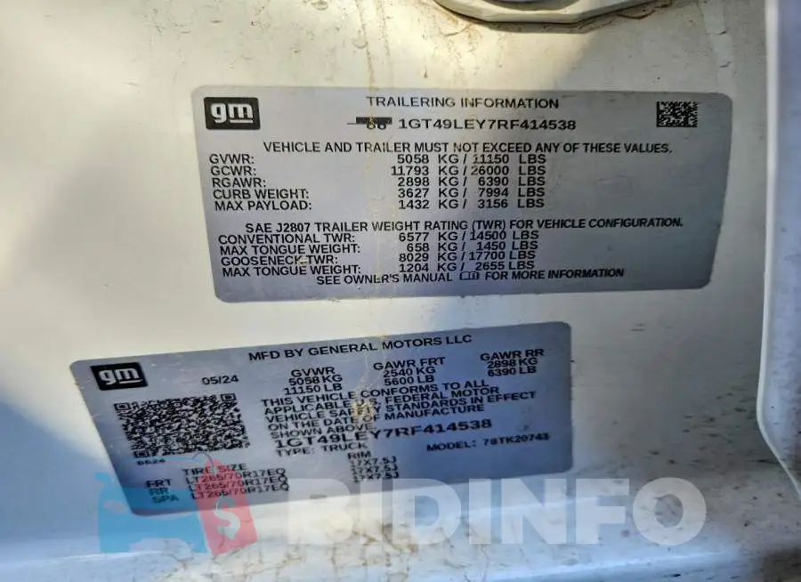 1GT49LEY7RF414538 Photo# 13