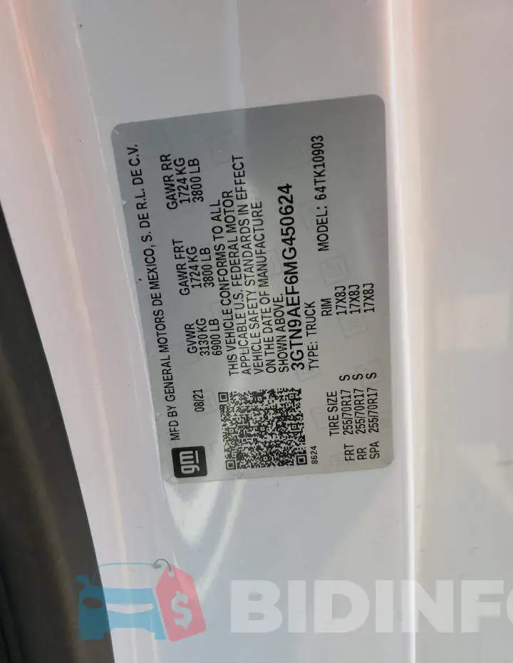 3GTN9AEF6MG450624 Photo# 12