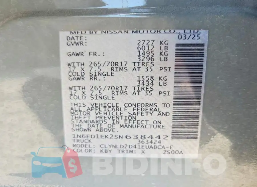 1N6ED1EK2SN638442 Photo# 12