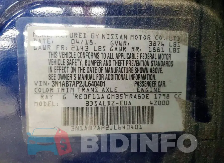 3N1AB7AP2JL640401 Photo# 12