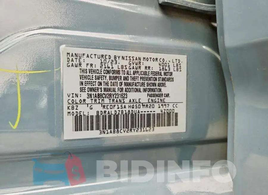 3N1AB8CV2RY231623 Photo# 12